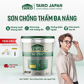 Combo 2 Kg Sơn Chống Thấm Ngược, Môi Trường Ẩm Nhà Vệ Sinh, Bể Cá, Bể Âm TAIKO CT4 - Tặng Kèm Vải Kết Cấu