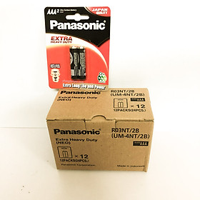 Mua 1 hộp 12 vỉ pin đũa đen AAA NEO Panasonic R03NT/2B-V(Hàng chính hãng)