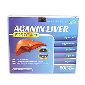Viên uống bổ gan, tăng cường chức năng gan, giải độc gan, hạ men gan AGANIN LIVER - Hộp 60 viên thành phần cà gai leo, diệp hạ châu