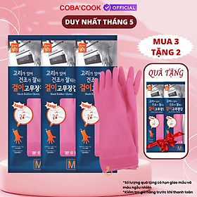 Mua  Mua 3 Tặng 2  Bộ 3 Đôi Găng Tay Cao Su Có Móc Treo Size M 37cm