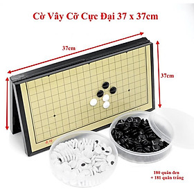 Bộ Cờ Vây Nam Châm Chọn Kích Thước Siêu To 37*37Cm, Trò Chơi Cờ Caro Cao Cấp, Có Bàn Là Hộp Đựng Hãng Amalife