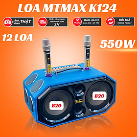 Mua Loa Xách Tay Karaoke MTMAX K124 Pro Âm Thanh Đa Hướng Hệ Thống 12 Loa 12 Đường Tiếng  2 Bass 20 Công Suất Lớn Đến 500W  Tặng Kèm 2 Micro  Hàng Chính Hãng  Bảo Hành 12 Tháng