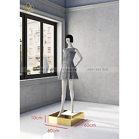 Mua Chân đế MANOCANH inox mạ vàng hình hộp chữ nhật dành cho shop thời trang