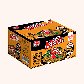 Thùng 12 Hộp Mì Trộn Trứng Muối Cung Đình Kool (90g x 12 Hộp)