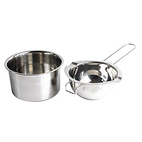 2x Stainless Steel Wax Melting Pot Double Boiler Tool for