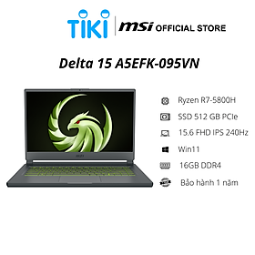 Mua Laptop MSI Gaming Delta 15 A5EFK-095VN (Ryzen R7-5800H | 16GB DDR4 | SSD 512 GB PCIe | VGA RX6700M 10GB | 15.6 FHD IPS 240Hz | Win11| Black) - Hàng Chính Hãng