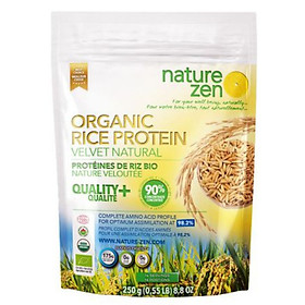 Protein Thực Vật Organic Nature Zen - Giúp Da Đẹp, Tóc Khỏe - Vị Tự Nhiên 250g - Nguồn gốc từ Mầm Gạo Lứt