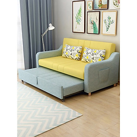 Sofa giường kéo Tundo đa năng hiện đại màu vàng xám nhạt