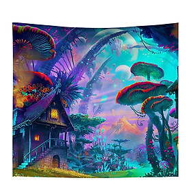 3D Printing Magic Forest Wall Hanging Tapestry Decor Window Curtains Photo Props