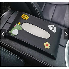 Hộp đựng khăn giấy đặt trên taplo ô tô gắn nhiều hình xinh xắn-Hoàng Đông shop