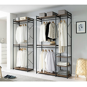 Mua Tủ treo  móc quần áo Tủ áo móc treo 2 tầng  sản phẩm xuất khẩu hàng lắp ráp W800mm x D400mm x H2150mm
