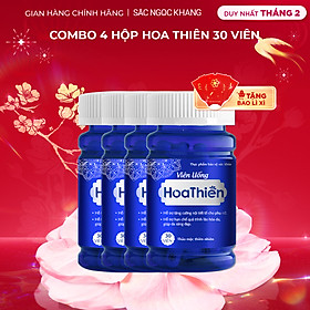 Combo 4 Viên uống Hoa Thiên hộp 30 viên hỗ trợ cân bằng nội tiết tố, cải thiện sinh lý