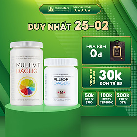 Combo Tăng Cường Sức Khỏe Viên Uống Bổ Sung Vitamin MULTIVIT DAGLIG 180 viên và FLOUR DAGLIG 300 Viên