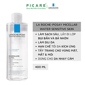 Hình ảnh Nước Tẩy Trang Làm Sạch Sâu Cho Da Nhạy Cảm La Roche-Posay Micellar Water Ultra Sensitive Skin 400ml