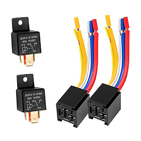 Car Relay Harness, Jd2912-1Z-12VDC 80A 12V High Power 5 Pin Heavy Duty Automotive Relay Spdt Plug 14VDC for Van, Motorcycle, Boat