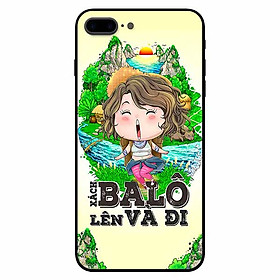 Ốp lưng in cho Iphone 7 Plus/ 8 Plus Mẫu Xách Balo Lên Nữ