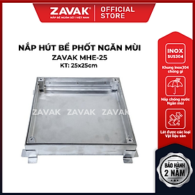 Mua Nắp bể phốt Zavak MHE-25 KT25x25cm  chống nước  chống mùi  lát đá dày 2 cm chịu tải 1 tấn  inox 304