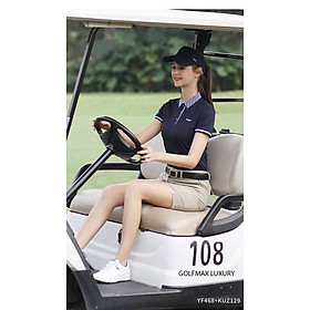 Áo ngắn tay nữ chơi golf phiên bản đặc biệt - Chất liệu polyester kết hợp spandex cao cấp PGM - YF468