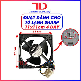 Mua Quạt dành cho Tủ Lạnh Sharp 11x11 cm 4 Dây - Điện Lạnh Thuận Dung