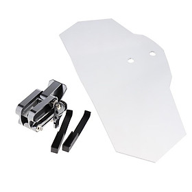 Adjustable Clip On Windshield Extension Spoiler For Motorcycle Clear