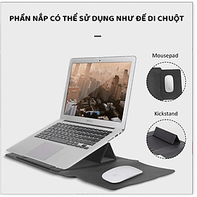 Mua Bao da Laptop có giá đỡ và tấm lót chuột đa năng Sleeve (Đen)