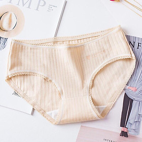 Quần lót nữ gân tăm ️chất liệu cotton thấm hút mồ hôi
