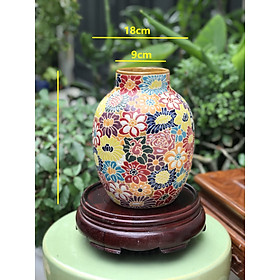 Bình Bách Hoa Và Sen Hồng Trang Trí Decor Dáng Tròn 24CM&27cm