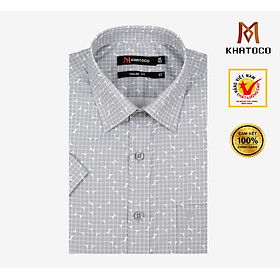 Áo sơ mi ngắn tay Khatoco lai ngang