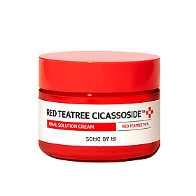 Kem Dưỡng Giảm Mụn, Phục Hồi Cho Da Siêu Nhạy Cảm Chiết Xuất Tràm Trà Đỏ Some By Mi Red Tea Tree Cicassoside Final Solution Cream 60g