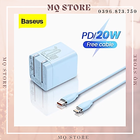 Mua Bộ Cốc sạc và Cáp sạc nhanh Baseus Super Si Pro PD 20W CCCJG20CC-X for iPhone 12 / 13/ 14( hàng chính hãng)