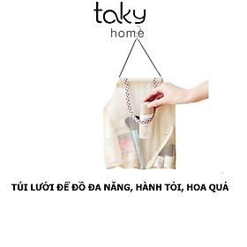 Túi Lưới Đa Năng, Đựng Hành Tỏi, Hoa Quả Cho Nhà Bếp, Túi Đựng Mỹ Phẩm, Vật Dụng Cá Nhân, Tặng Kèm Móc Dán, TakyHome5270