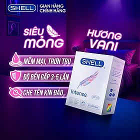 Bao cao su Shell Intense siêu mỏng 0.04mm - Hộp 3 cái | SHELL CHÍNH HÃNG