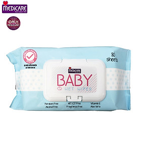 0127677 Khăn ướt MEDiCARE Baby 80 tờ