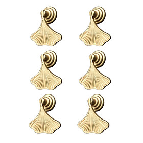 Ginkgo bộ 6 tay cầm trong hình dạng của một tấm vàng với mặt dây chuyền bị bệnh gút