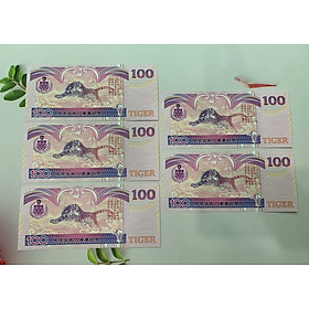 Mua Bộ gồm 5 tờ tiền phong thủy hình Cọp Macao Đài Loan 100 kèm bao lì xì Tết 2022 dành tặng bạn bè  đồng nghiệp  người thân