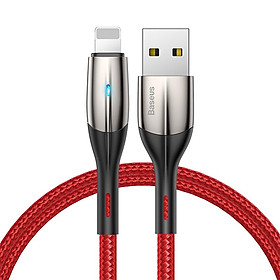 Cáp sạc và truyền dữ liệu tốc độ cao Baseus Horizontal Data Lightning cho iPhone/ iPad ( 2.4A, Indicator Lamp, Fast Charing) - Hàng Chính Hãng