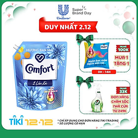 Nước Xả Làm Mềm Vải Comfort Chăm Sóc Chuyên Sâu Đậm Đặc Một Lần Xả Hương Ban Mai Túi 3.2L
