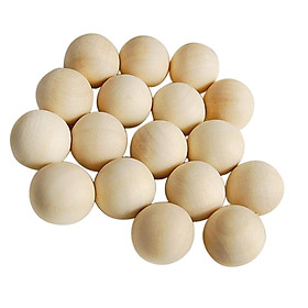 100 Pack 10mm Round Natural Wood Spacer Smooth Beads Unfinished Wooden Balls