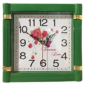 Mua Đồng hồ treo tường hình vuông 25 x 25cm nhiều màu ngẫu nhiên