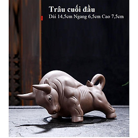 Mua Tượng gốm trâu (bò) bằng gốm tử sa cao cấp trang trí phòng khách  bàn làm việc  tượng phong thủy trà đạo