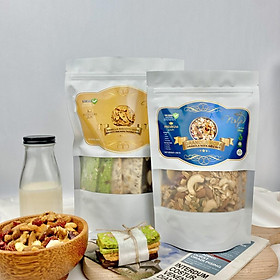 Combo 250g Granola + 250g Biscotti 3 Vị Ăn Kiêng Không Đường by Nofa