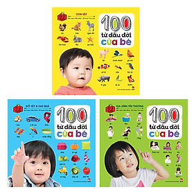 Bộ sách 100 Từ Đầu Đời Của Bé (Bộ 03 Cuốn) - Tặng kèm sổ tay