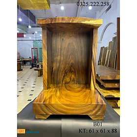 Mua Bàn Thờ Thần Tài Ông Địa Gỗ Me Tây Ngang 61cm