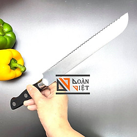 Mua DAO CẮT BÁNH MÌ.  Dao RĂNG CƯA - Inox không rỉ  cán nhựa chắc chắn 32 cm - Dụng cụ làm bánh chuyên dụng dùng cắt bánh GATO  bánh mì CHUYÊN NGHIỆP