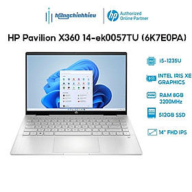Mua Laptop HP Pavilion X360 14-ek0057TU 6K7E0PA i5-1235U 8GB 512GB Intel Iris Xe Graphics W11 Hàng chính hãng