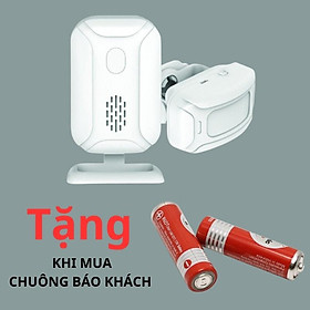 Chuông báo khách thông minh chống trộm không dây đa năng màu trắng