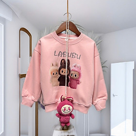 Áo nỉ bé gái cổ tròn tặng túi 4-10 tuổi hình kuromi và thỏ chất liệu cao cấp kiểu dáng thời trang