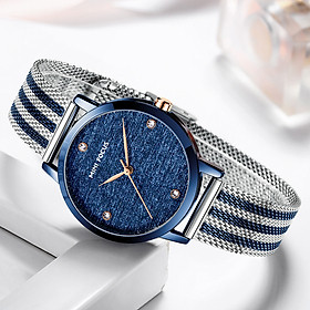 MINI FOCUS Women Quartz Watch Women's Fashion Watches with Steel Mesh Strap 30M Waterproof Female Wristbands for