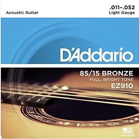 Mua Dây đàn guitar acoustic D’Addario EZ910 85/15 Bronze + Tặng kèm Capo  pick 50K