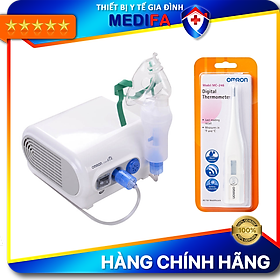 Combo 2 Trong 1 Máy Xông Mũi Họng Omron NE-C28 + 1 Nhiệt Kế Điện Tử Omron MC-246